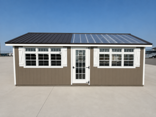 10'x24' Greenhouse Shed Combo