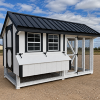 6'x12' Quaker Chicken Coop Combo