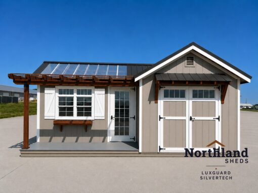 104680-watermarked 12'x22' Greenhouse & Garden Shed Combo