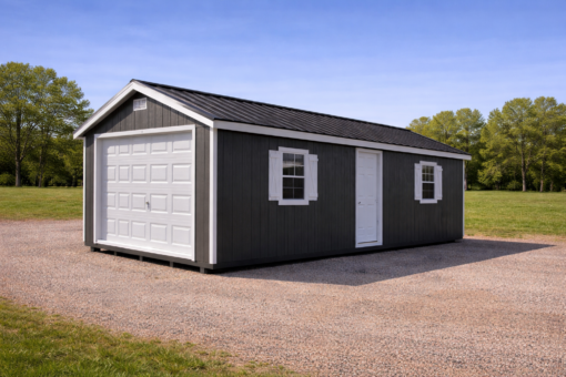 12'x28' Ranch Gable Wood Panel Garage