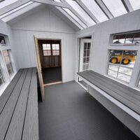 12'x22' Greenhouse & Garden Shed Combo