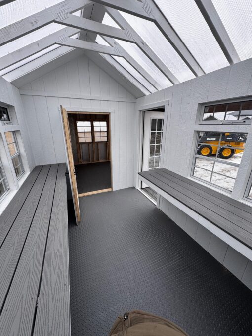 12'x22' Greenhouse & Garden Shed Combo