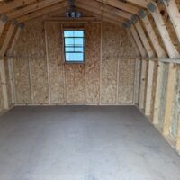 10'x12' Low Barn Wood Panel Shed - USED