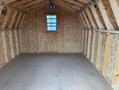 10'x12' Low Barn Wood Panel Shed - USED