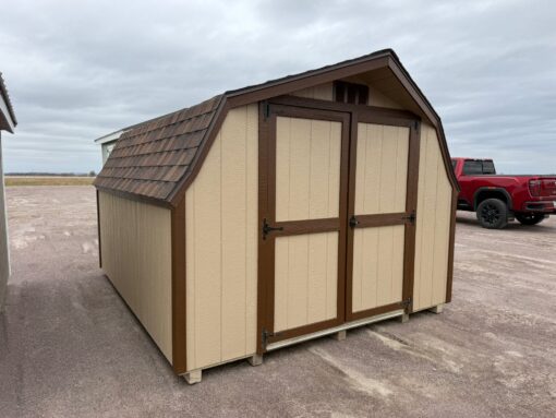 10'x12' Low Barn Wood Panel Shed - USED