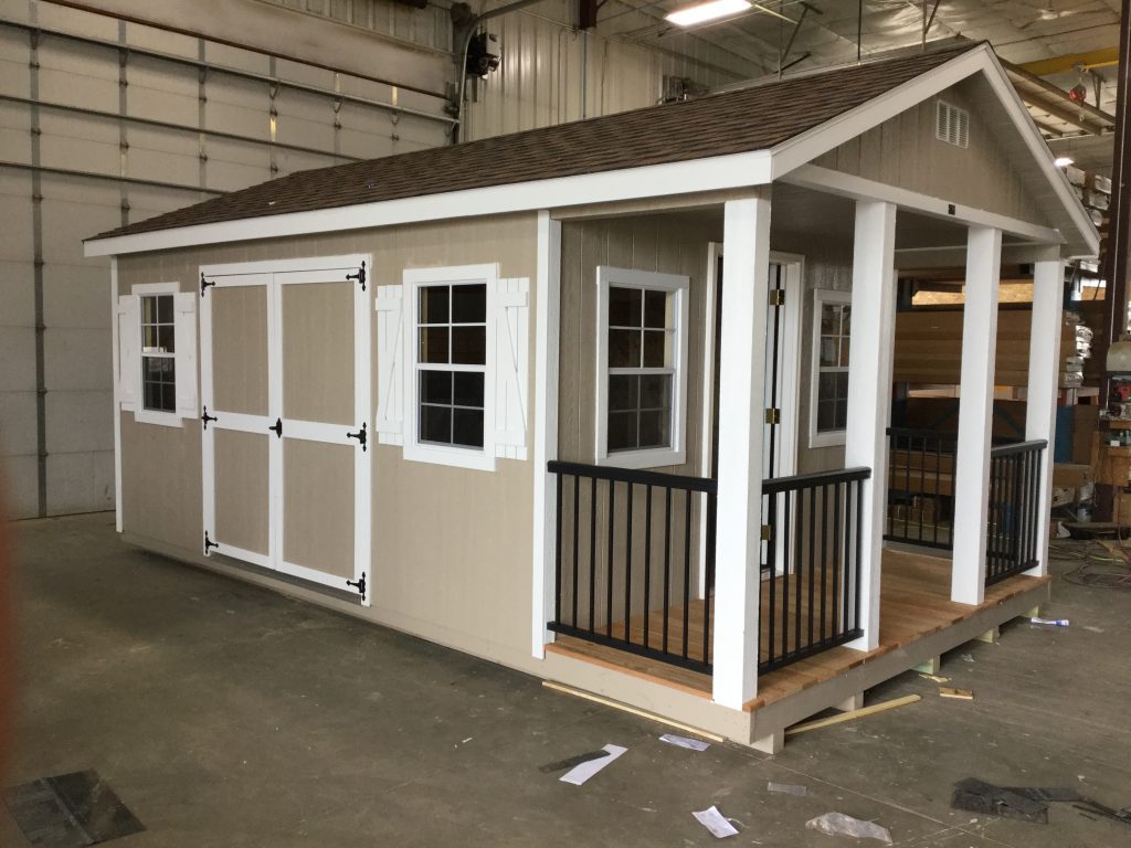 12x20 Ranch Style Wood Porch w/additional Railing For Sale 