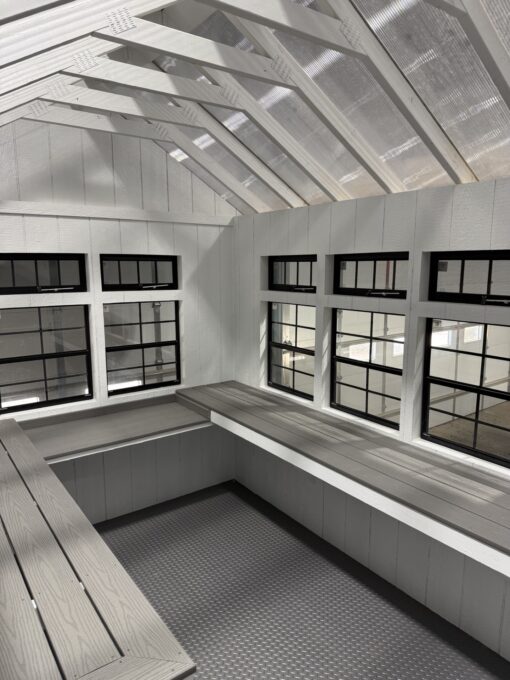 12'x22' Greenhouse & Garden Shed Combo