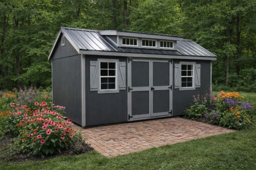 10'x16' Classic Gable Wood Panel Shed