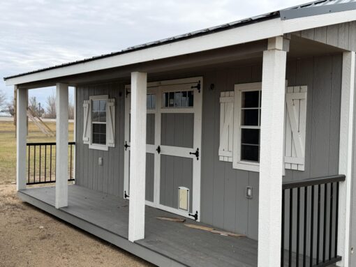 14'x20' Farmhouse Wood Panel Porch - USED