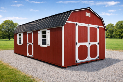 12'x24' High Barn Wood Panel Shed
