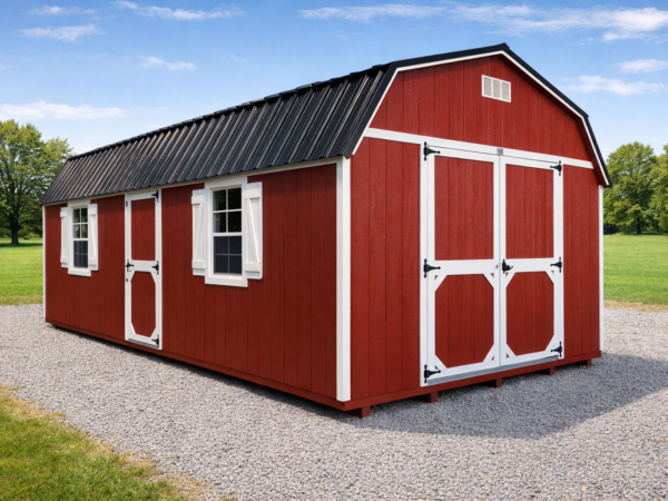 12'x24' High Barn Wood Panel Shed
