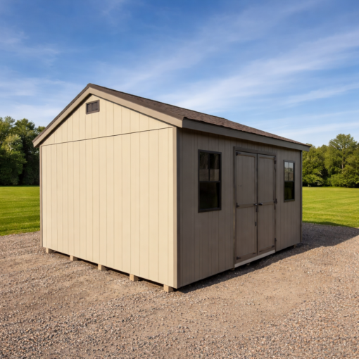 12'x16' Economy Ranch Gable Wood Shed
