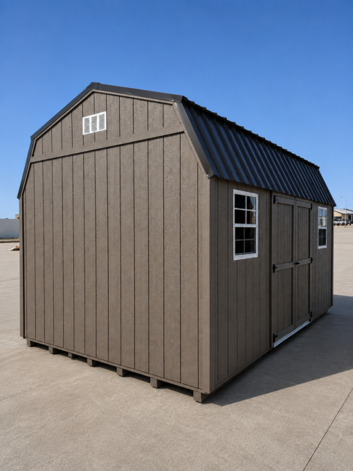 10'x16' Economy High Barn Wood Shed