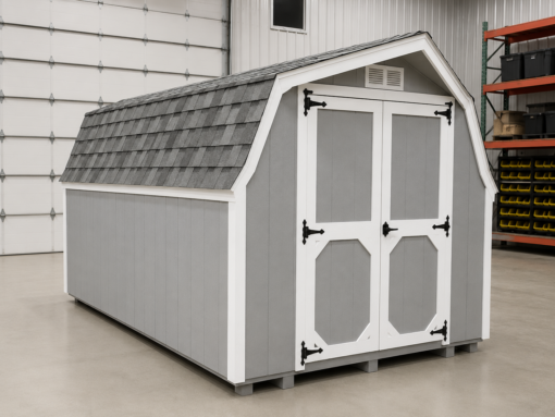 8'x12' Low Barn Wood Panel Shed