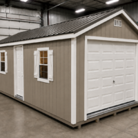 12'x24' Ranch Gable Wood Panel Garage