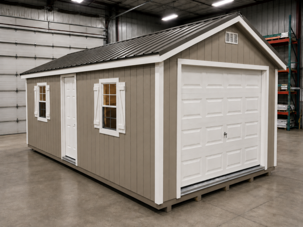 12'x24' Ranch Gable Wood Panel Garage