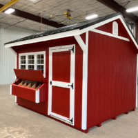 10'x12' Quaker Gable Wood Panel Chicken Coop