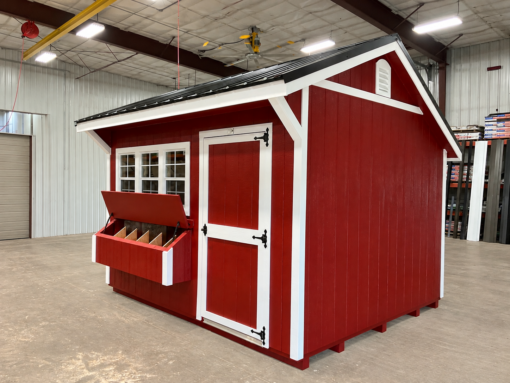 10'x12' Quaker Gable Wood Panel Chicken Coop