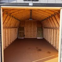 10'x16' Low Barn Wood Panel Shed - USED