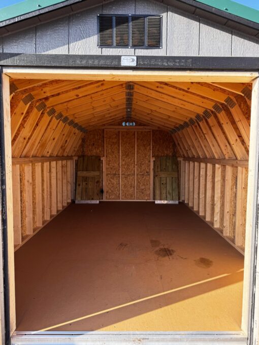 10'x16' Low Barn Wood Panel Shed - USED