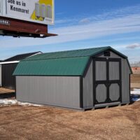 10'x16' Low Barn Wood Panel Shed - USED