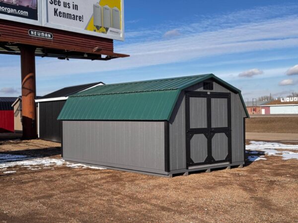 10'x16' Low Barn Wood Panel Shed - USED