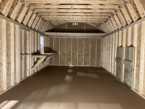 12'x24' High Barn Wood Panel Shed