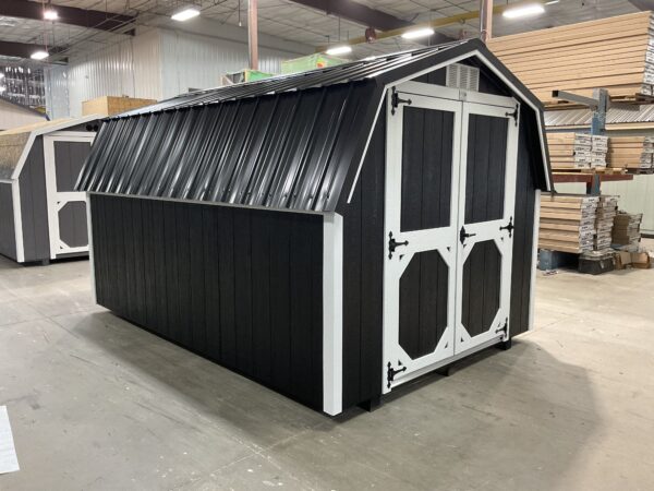 8'x12' Low Barn Wood Panel Shed