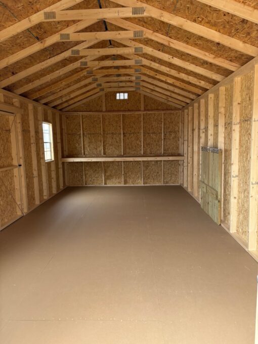 12'x24' Economy Ranch Gable Wood Shed