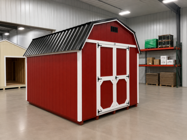 10'x12' High Barn Wood Panel Shed