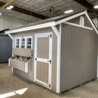 10'x12' Quaker Gable Wood Panel Chicken Coop