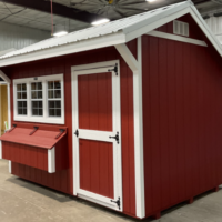 8'x12' Quaker Gable Wood Panel Chicken Coop