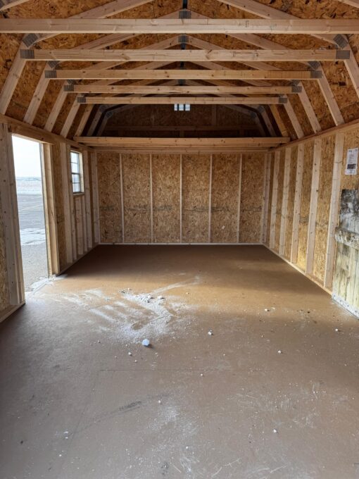 12'x20' Economy High Barn Wood Shed