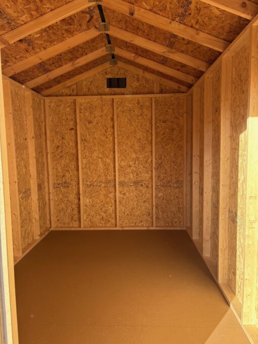 8'x12' Economy Ranch Gable Wood Shed