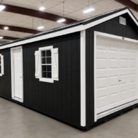 12'x24' Ranch Gable Wood Panel Garage