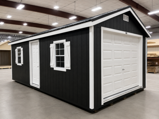 12'x24' Ranch Gable Wood Panel Garage