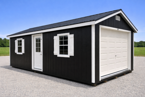 12'x24' Ranch Gable Wood Panel Garage