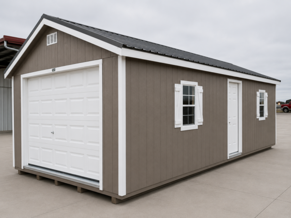 14'x32' Ranch Gable Wood Panel Garage
