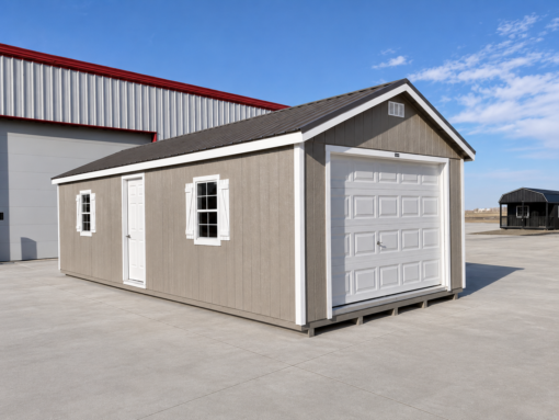 14'x32' Ranch Gable Wood Panel Garage
