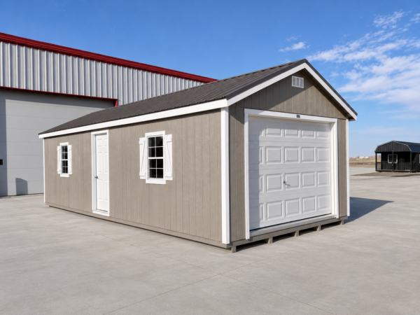 14'x32' Ranch Gable Wood Panel Garage