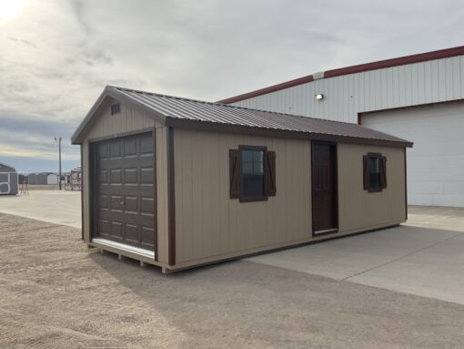 12'x28' Ranch Gable Wood Panel Garage