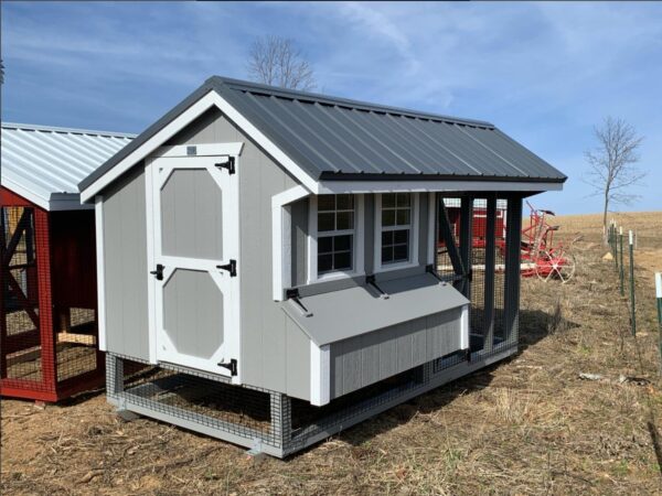 6x12 6'x12' Studio Chicken Coop Combo