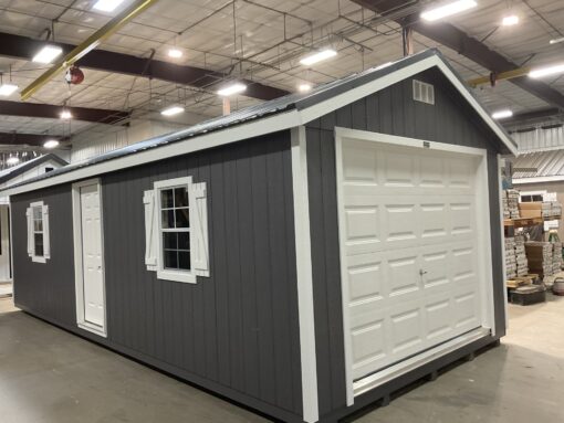 12'x28' Ranch Gable Wood Panel Garage