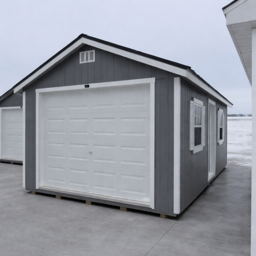 12'x20' Ranch Gable Wood Panel Garage