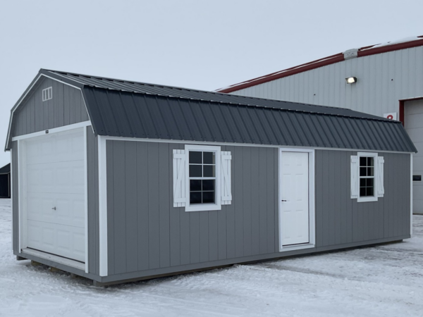 12'x28' High Barn Wood Panel Garage
