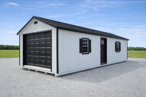 70736 14'x32' Ranch Gable Wood Panel Garage
