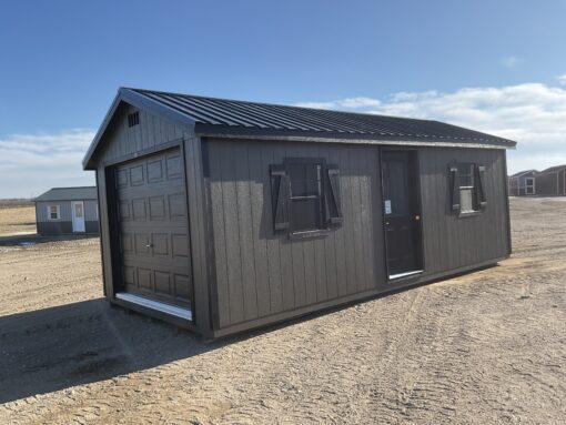 12'x24' Ranch Gable Wood Panel Garage