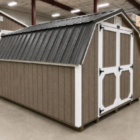 10'x12' Low Barn Wood Panel Shed