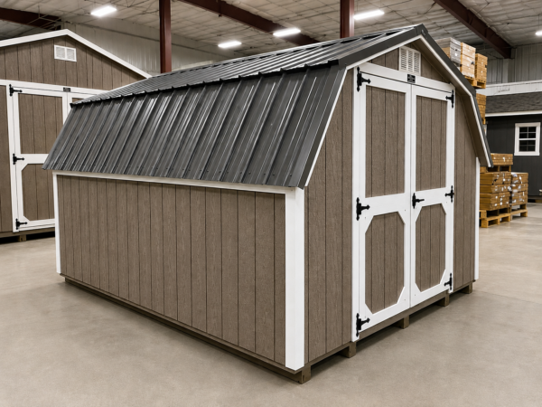 10'x12' Low Barn Wood Panel Shed