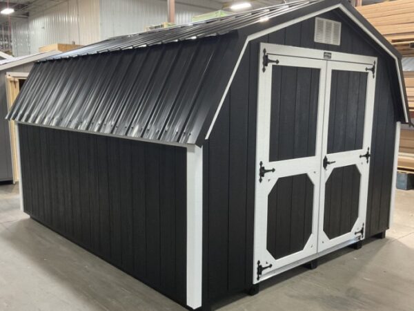 10'x12' Low Barn Wood Panel Shed